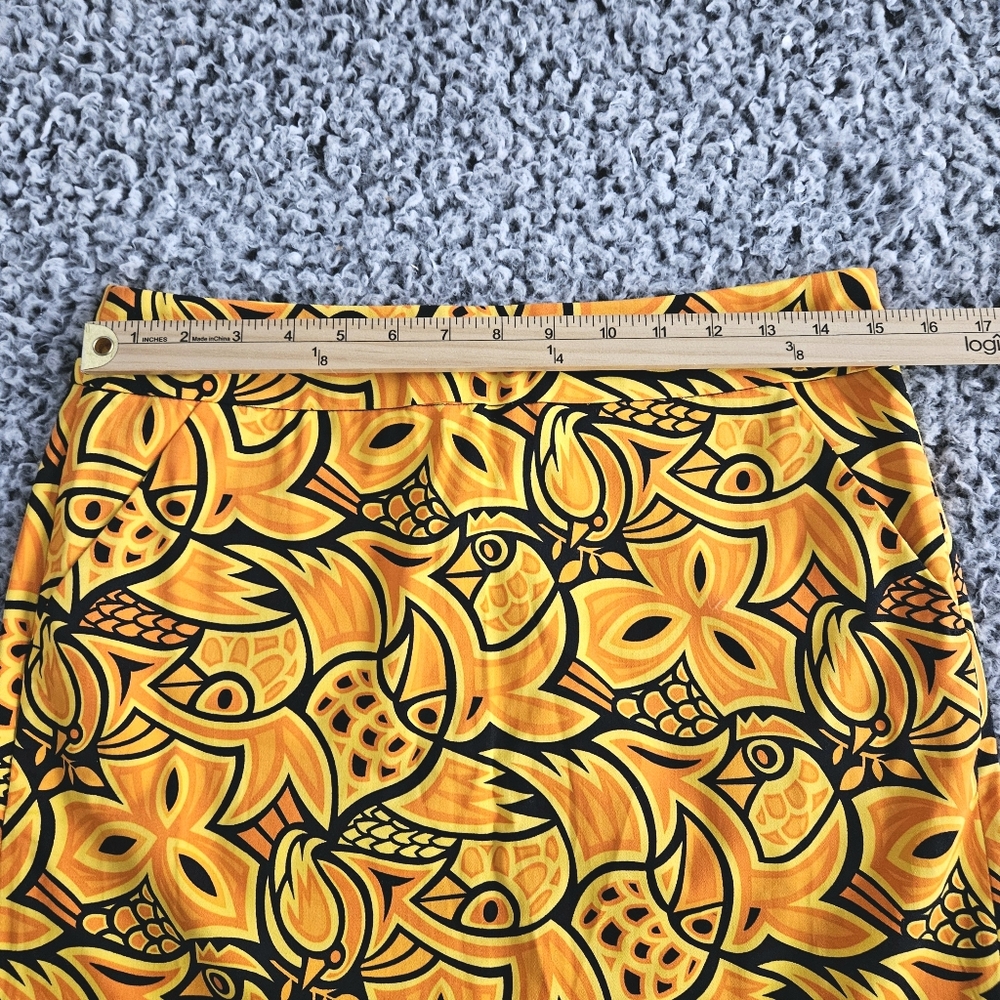 Loudmouth Women's Golf Skirt Sz 4 x 16L XS Yellow Mini Chirp Chirp Stretch Bird - Picture 9 of 12